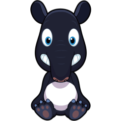 Tasteful Malayan Tapir
