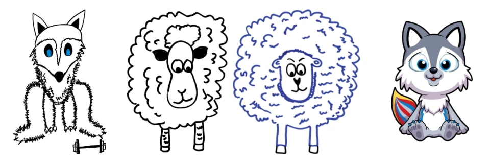 VeeFriends Series 1: Workout Wolf, Shrewd Sheep, and Lit Lamb | VeeFriends Series 2: Whimsical Wolf