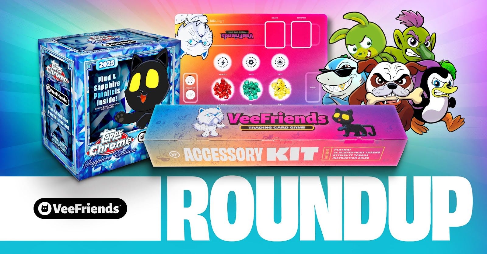 Weekly Roundup: New TCG Accessory Kit, Sapphire Edition Sale, VEE-IP Super Sticker Collection… and…