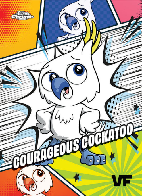 Courageous Cockatoo (Manga Speckle Red) - Topps Chrome 2025 - VeeFriends card