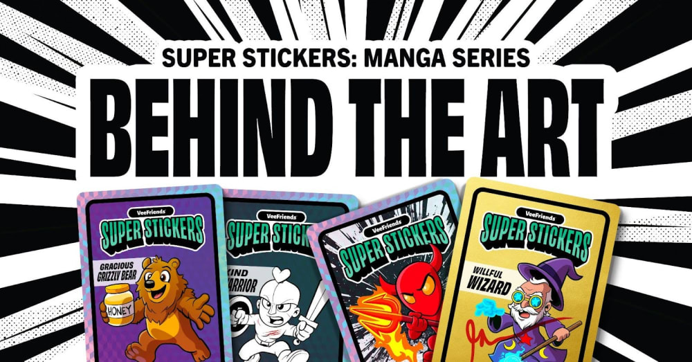 Behind the Art for VeeFriends Super Stickers: Manga Series