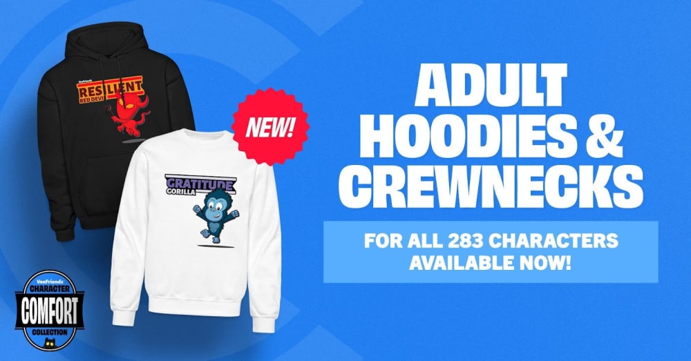 Character Comfort Adult Hoodies & Crewneck Sweatshirts Available Now for All 283 VeeFriends…