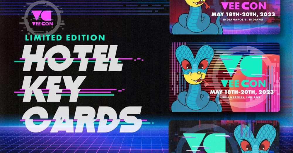 Introducing Limited Custom VeeCon Hotel Key Cards