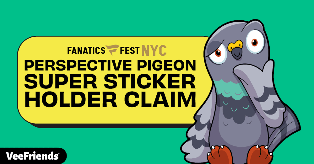 Perspective Pigeon Super Sticker to Release at Fanatics Fest With Holder Claim Available