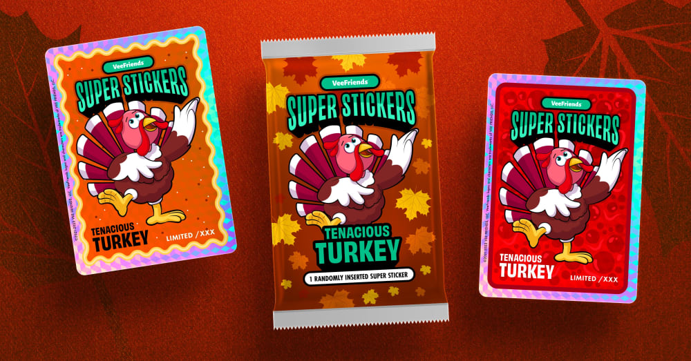 24 Hours Only! Tenacious Turkey Super Sticker Available Exclusively For VeeFriends Holders
