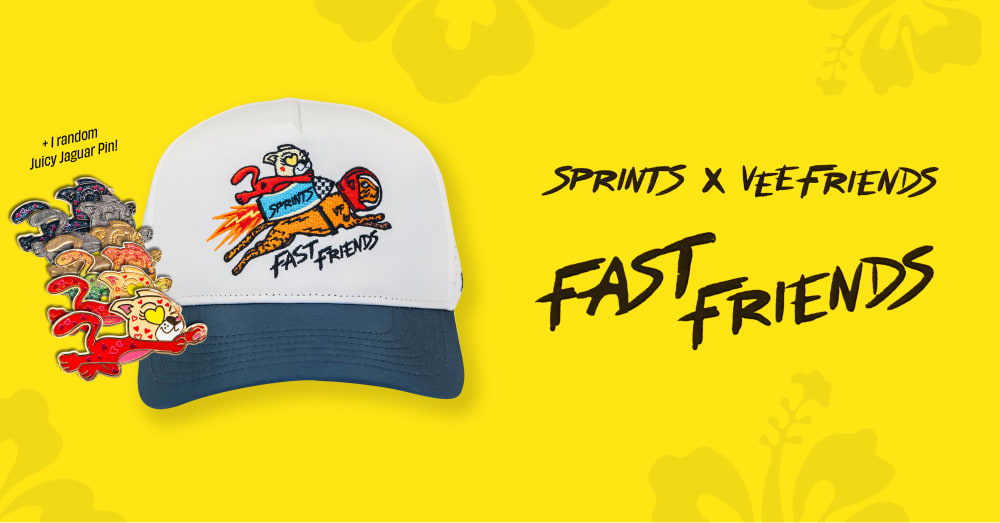 VeeFriends x Sprints Drop Hat & Juicy Jaguar Pin For Friends Who Run Together