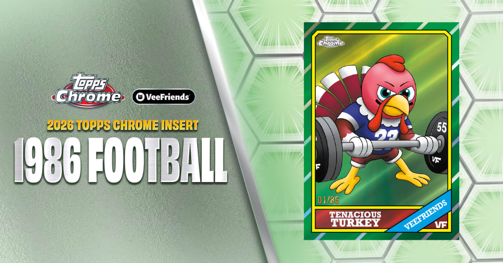 Road To Chrome: Spotlighting The 1986 Football Insert In 2026 Topps Chrome VeeFriends