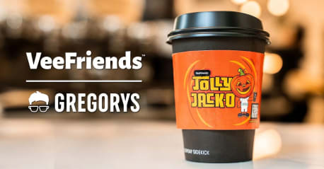 VeeFriends x Gregorys Coffee: Jolly Jack-O Pumpkin Chai Latte