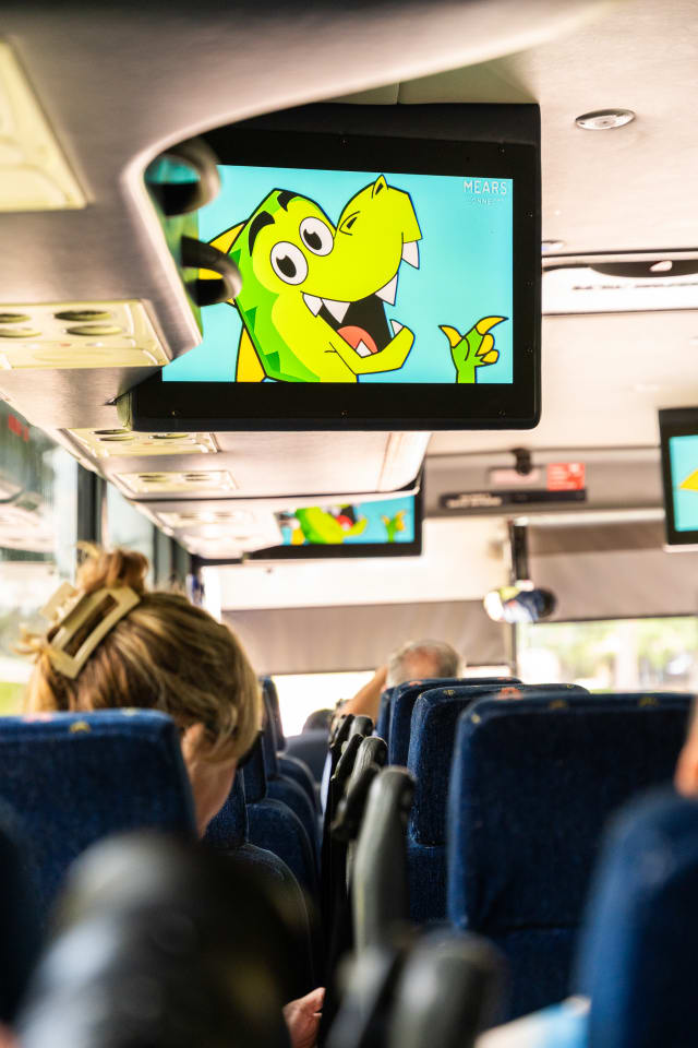 VeeFriends Cartoons are currently playing on all Mears Connect buses to Disney World!