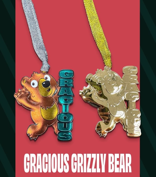 Gracious Grizzly Bear VeeFriends Holiday Ornament