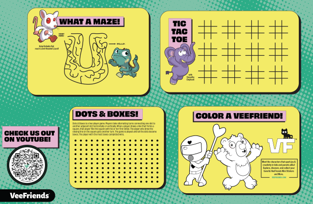 UNO x VeeFriends Kids Menu Page 2