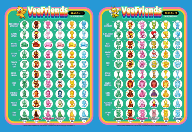 Season 1 and Season 2 Collector's Guides for VeeFriends Minis