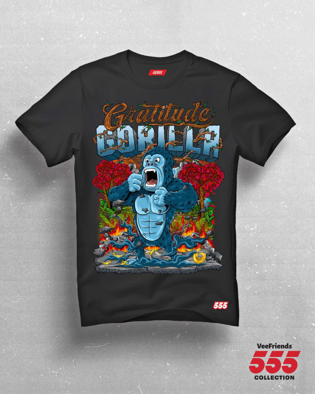 Gratitude Gorilla 555 Tee