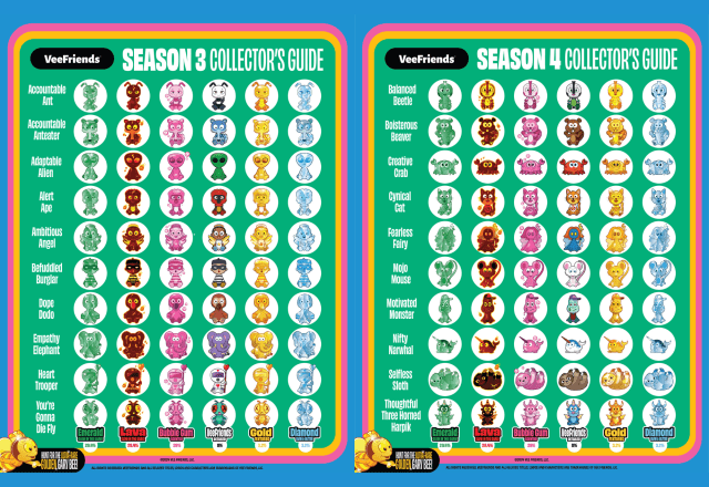 Season 3 and Season 4 Collector's Guides for VeeFriends Minis