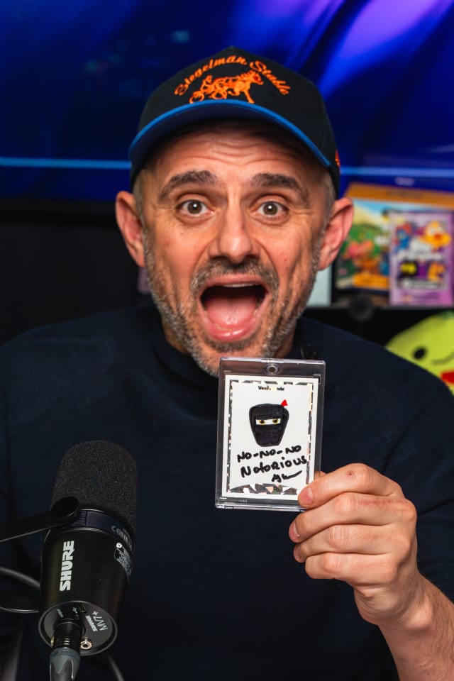 The Notorious Ninja Alpha Sketch Card, pulled live by GaryVee on Whatnot