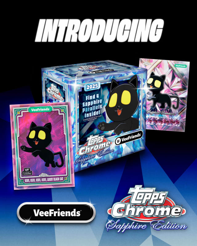 A highly limited, premium, and collectible set: Topps VeeFriends Chrome 2025 Sapphire Edition