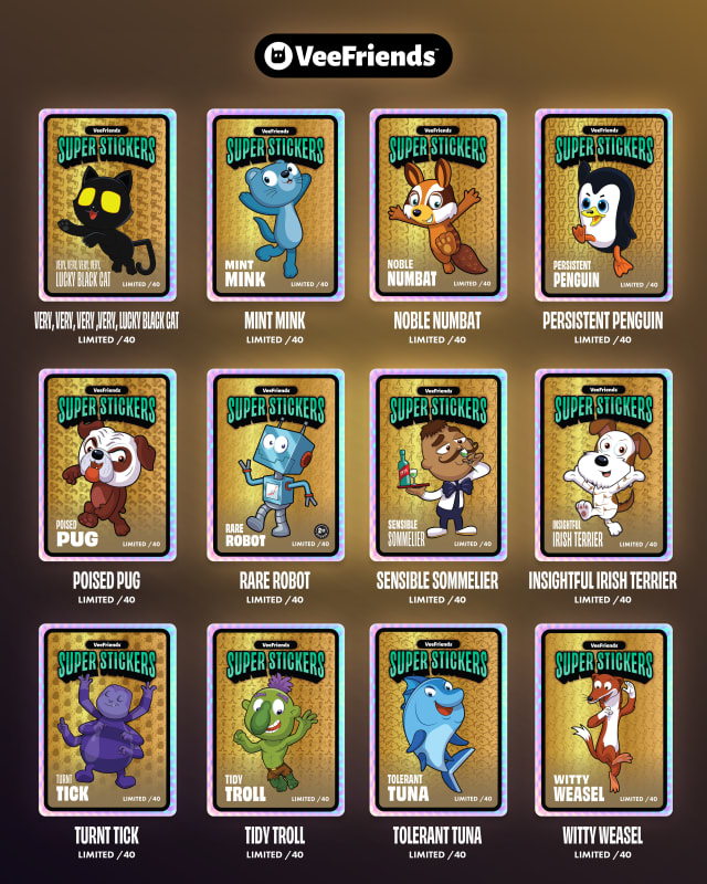 Holders of VeeFriends Series 1 NFTs of featured characters received exclusive Holderfractor Super Sticker variations