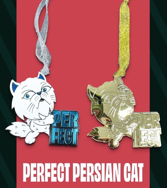 Perfect Persian Cat VeeFriends holiday ornament
