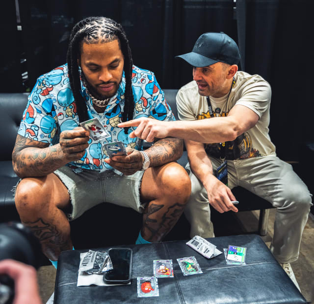 Rapper, Wacka Flacka rips Topps Chrome packs with GaryVee at Collect-a-Con Orlando.