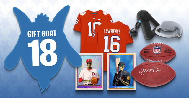 In Gift 18, VeeFriends partnered with Therabody to deliver the best tools to recover. This gift also features two pieces of autographed memorabilia, showcasing an established legend who is arguably considered the GOAT, Joe Montana, and a rising star with aspirations of hitting GOAT status one day, Trevor Lawrence.