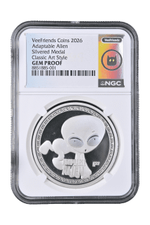 Adaptable Alien - Classic Art Style Silver Plated