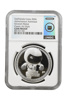 Adventurous Astronaut - Classic Art Style Silver Plated