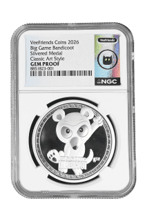 Big Game Bandicoot - Classic Art Style Silver Plated