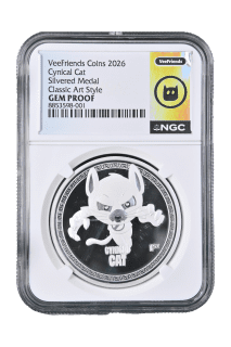 Cynical Cat - Classic Art Style Silver Plated