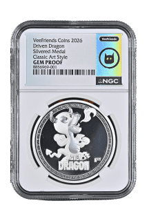 Driven Dragon - Classic Art Style Silver Plated