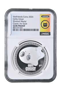 Gritty Ghost - Classic Art Style Silver Plated