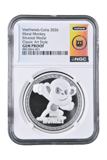Moral Monkey - Classic Art Style Silver Plated