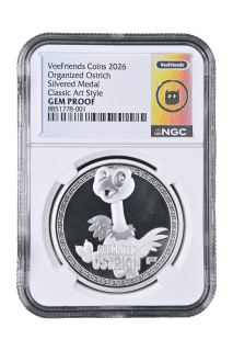 Organized Ostrich - Classic Art Style Silver Plated