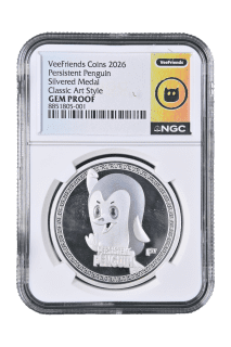 Persistent Penguin - Classic Art Style Silver Plated