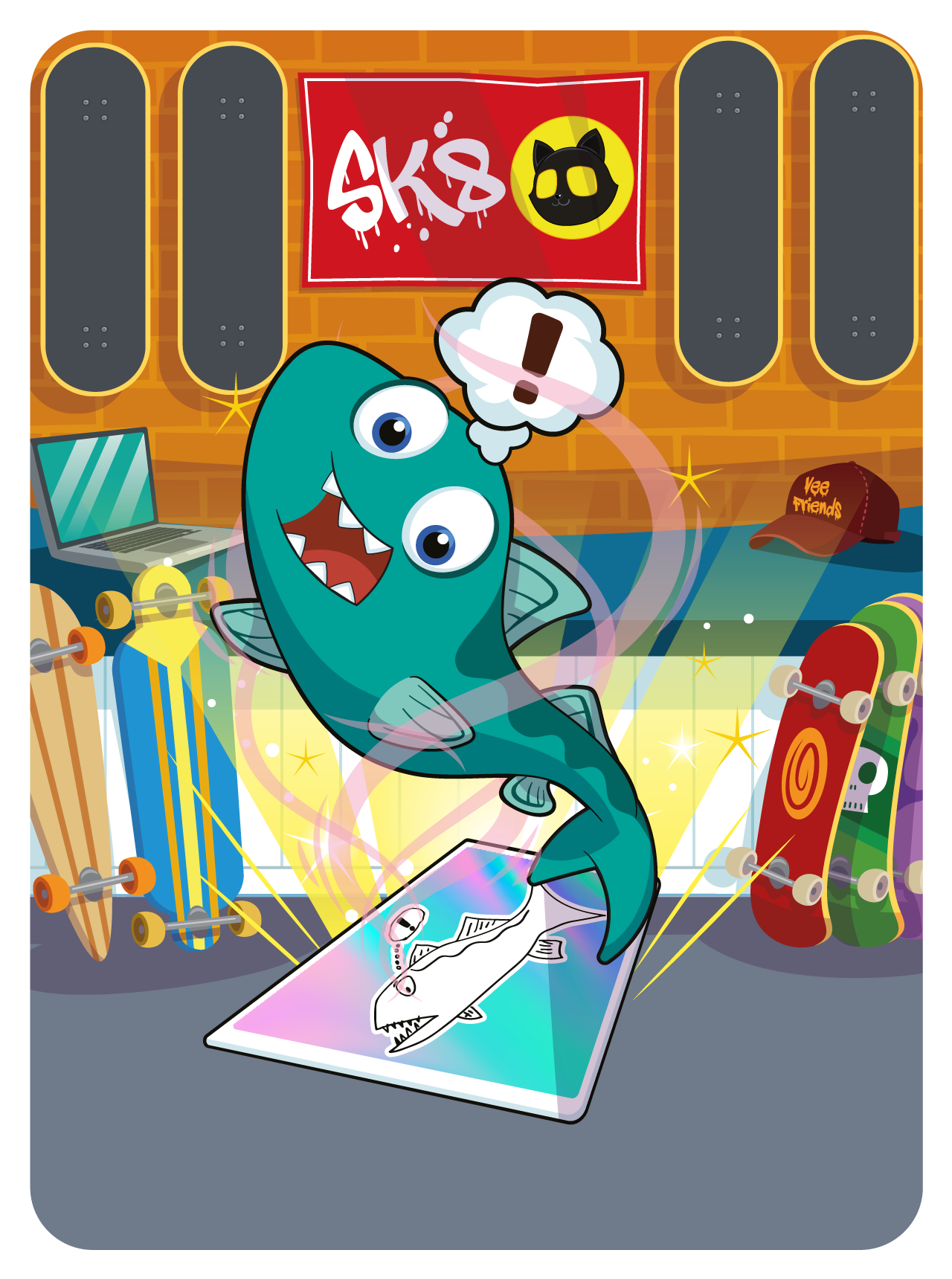 Gary Vaynerchuk - VeeFriends Series 2 - Brilliant Barracuda #1392 - NFT # 1392