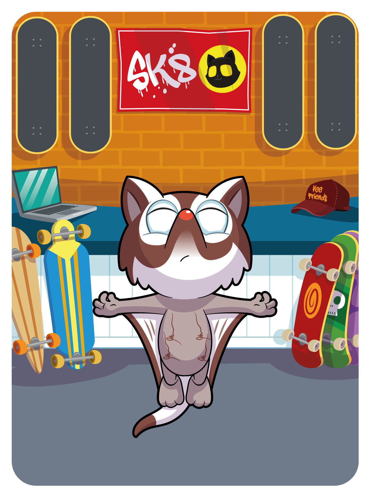 Gary Vaynerchuk - VeeFriends Series 2 - Gleeful Sugar Glider #14563 - NFT # 14563