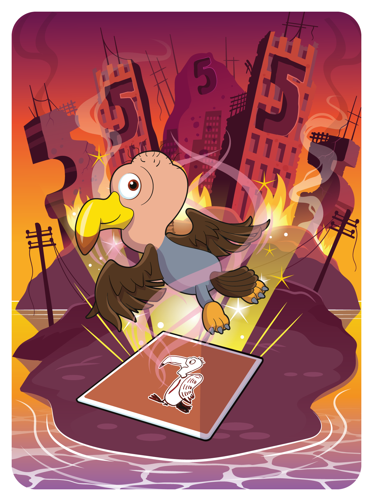 Bubbly Buzzard #1472