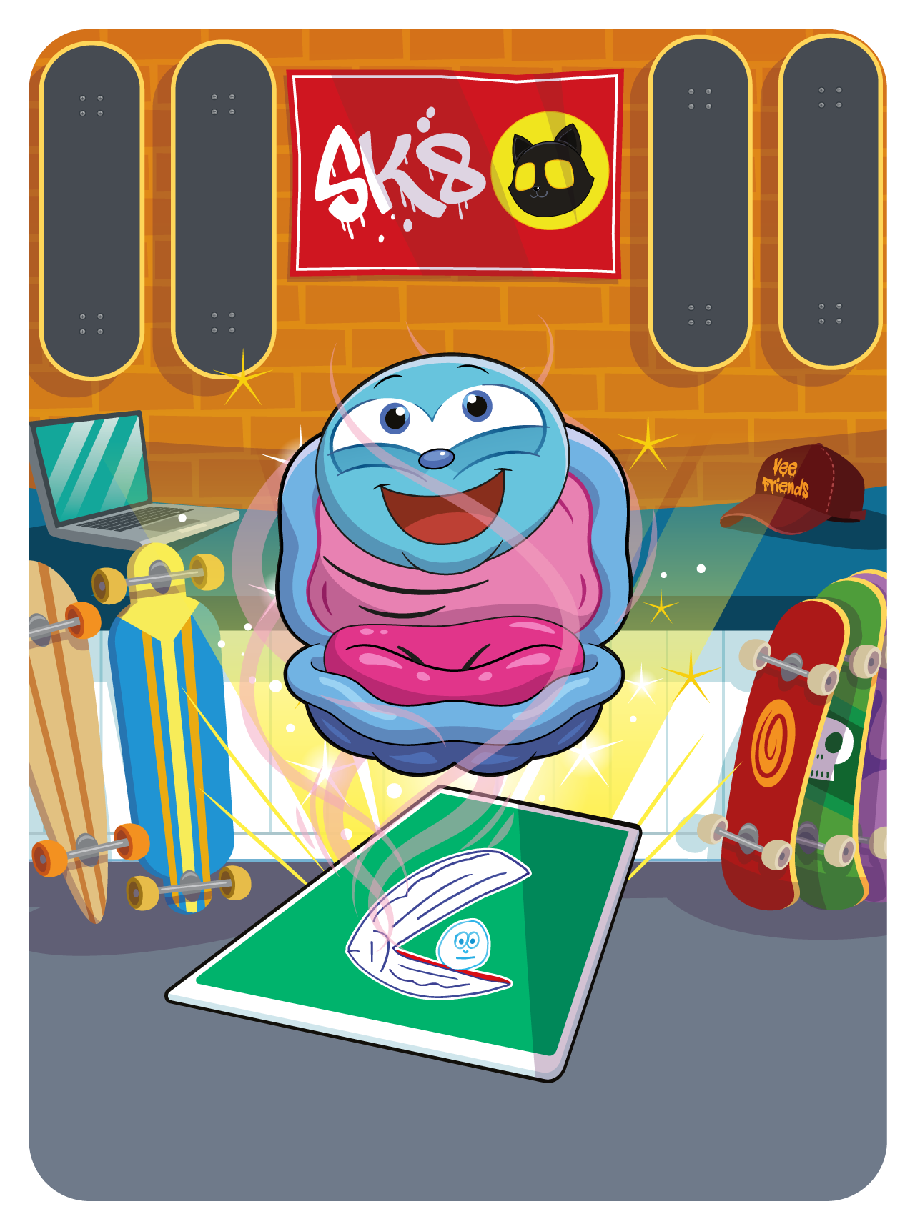 Gary Vaynerchuk - VeeFriends Series 2 - Calm Clam #1529 - NFT # 1529