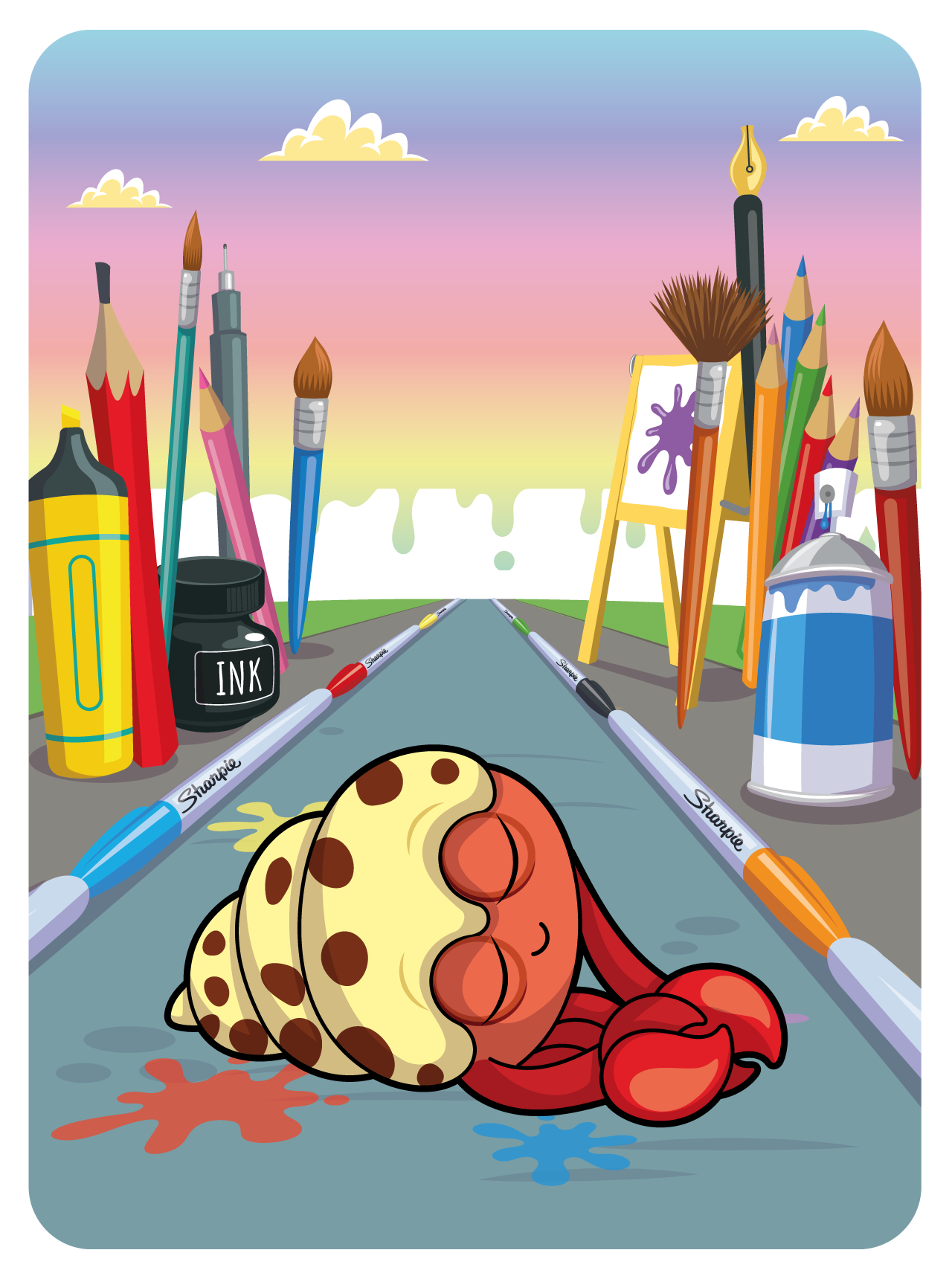 Happy Hermit Crab #19306