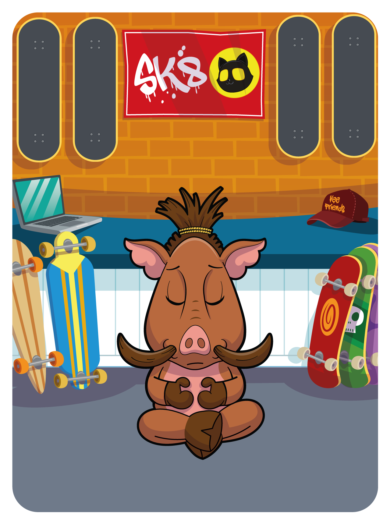 Gary Vaynerchuk - VeeFriends Series 2 - Wily Wild Boar #19447 - NFT # 19447