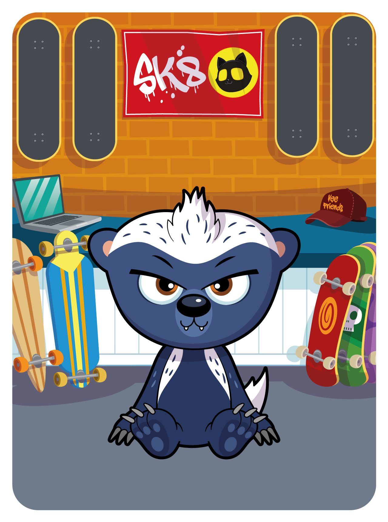 Gary Vaynerchuk - VeeFriends Series 2 - Headstrong Honey Badger #19860 - NFT # 19860