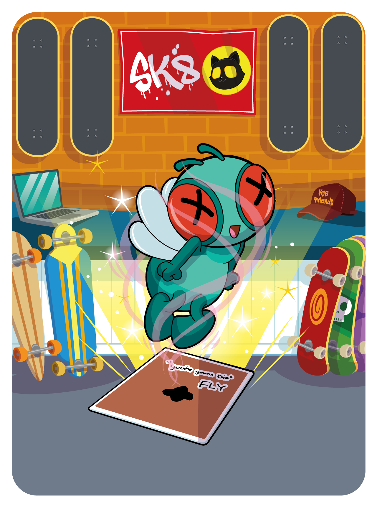 Gary Vaynerchuk - VeeFriends Series 2 - "You're Gonna Die" Fly #212 - NFT # 212