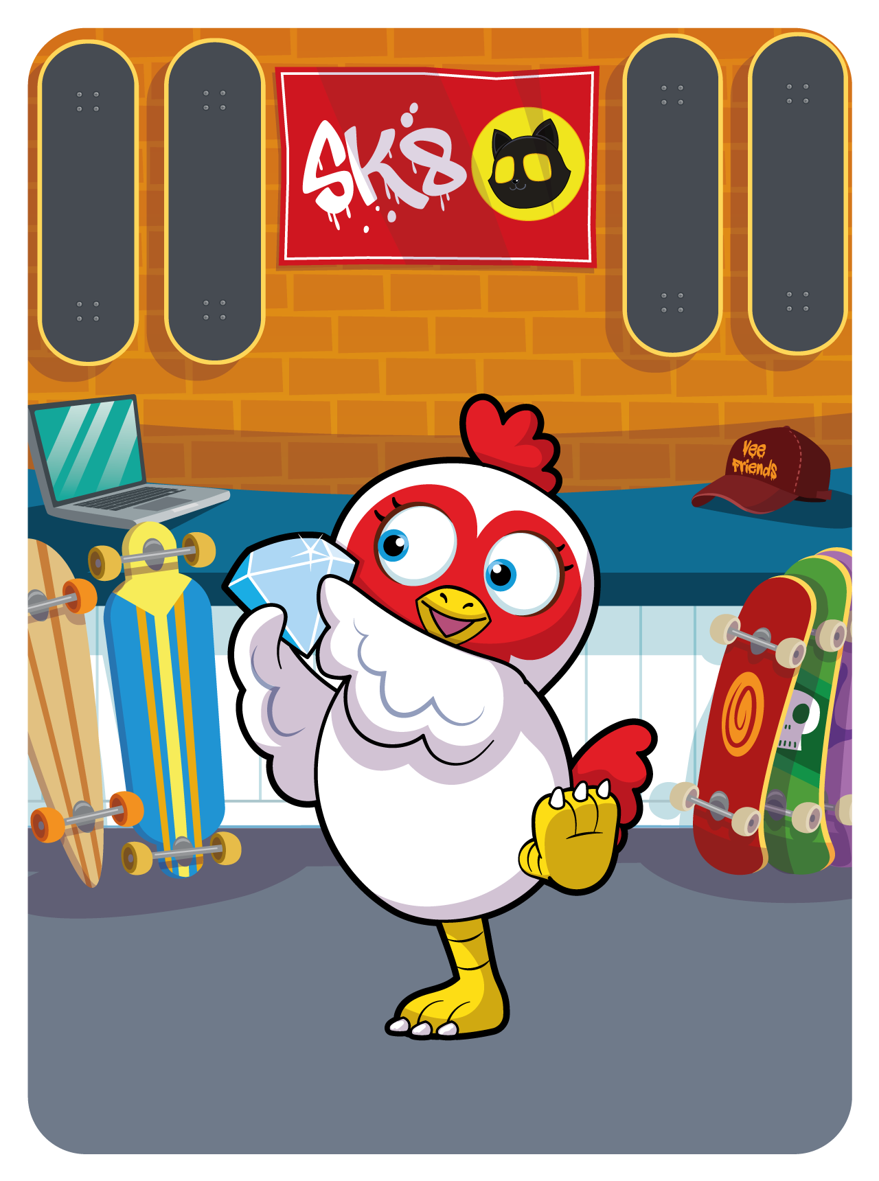 Gary Vaynerchuk - VeeFriends Series 2 - "Diamond Hands" Hen #31109 - NFT # 31109