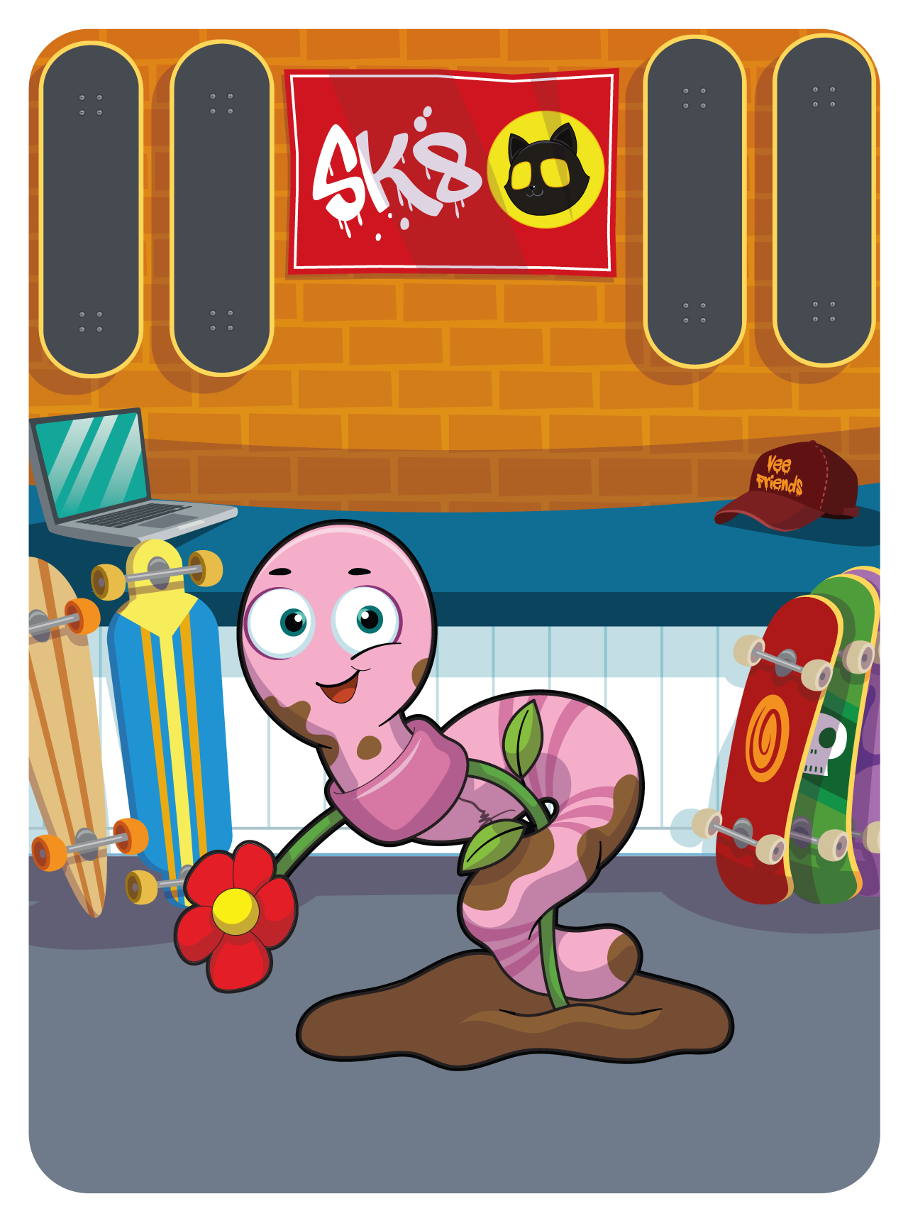 Gary Vaynerchuk - VeeFriends Series 2 - Tough To Beat A Worm From The Dirt! #32721 - NFT # 32721