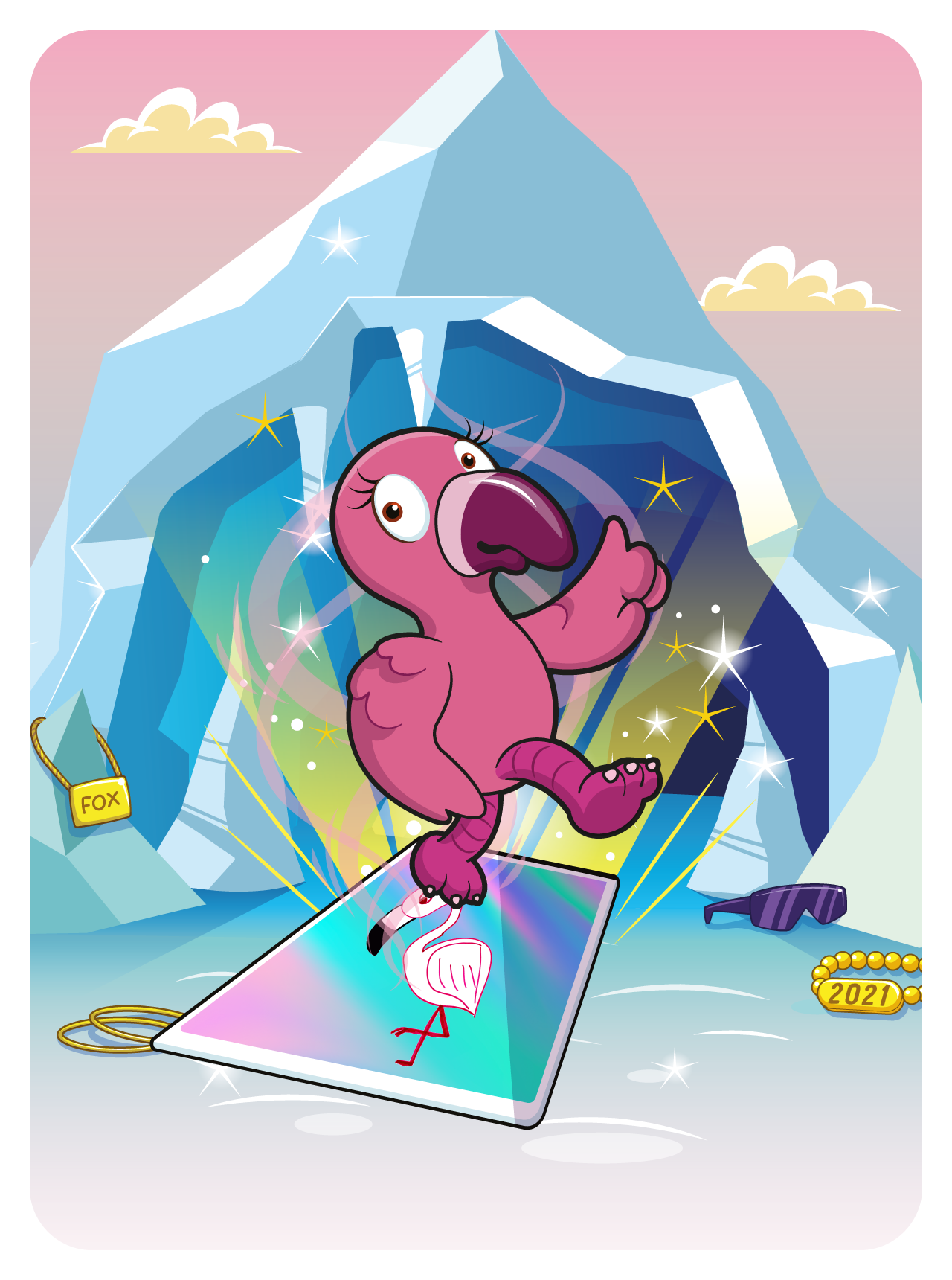 Gary Vaynerchuk - VeeFriends Series 2 - Forthright Flamingo #3304 - NFT # 3304