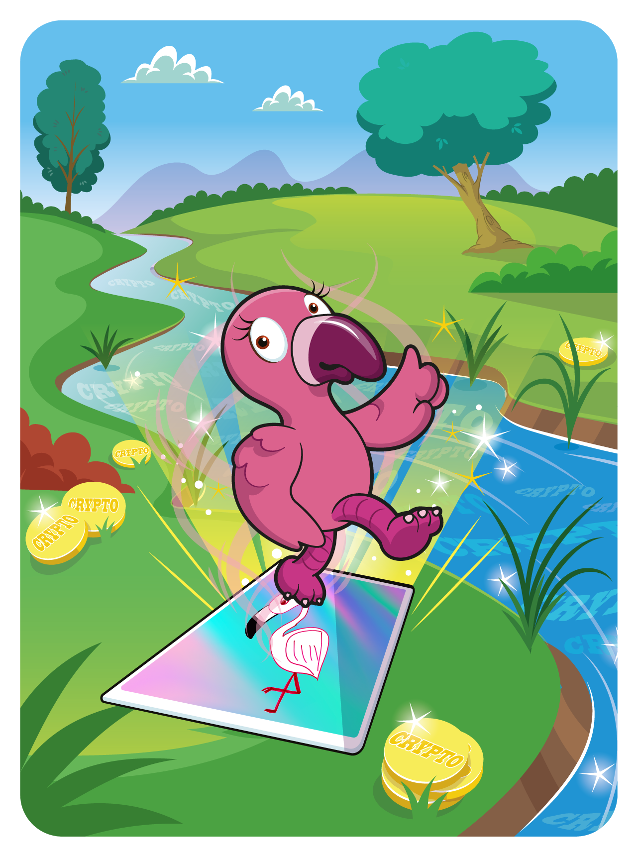 Gary Vaynerchuk - VeeFriends Series 2 - Forthright Flamingo #3321 - NFT # 3321