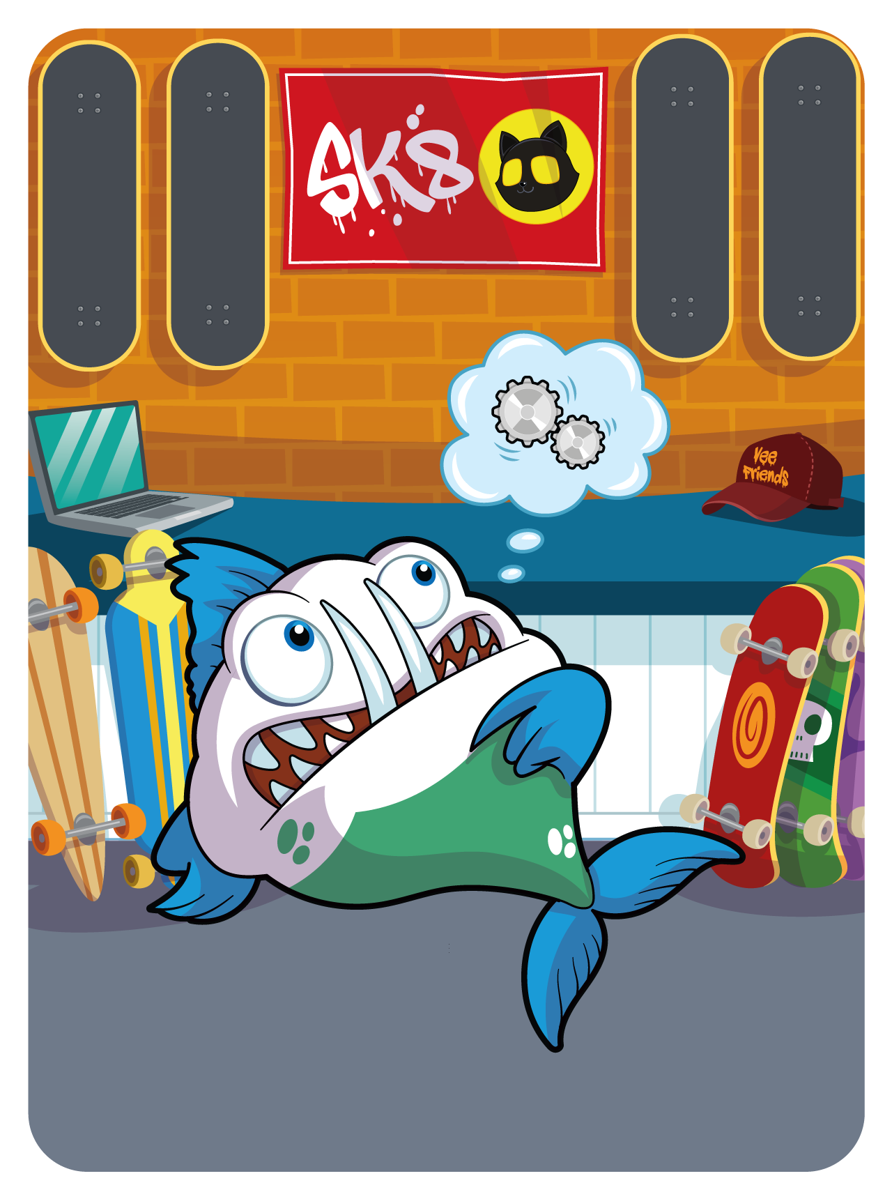 Gary Vaynerchuk - VeeFriends Series 2 - Proactive Piranha #41124 - NFT # 41124