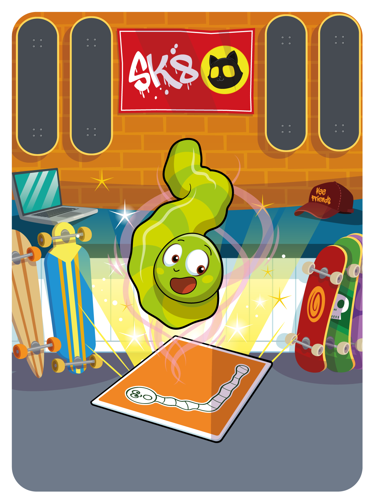 Gary Vaynerchuk - VeeFriends Series 2 - Glowing Glow Worm #4176 - NFT # 4176