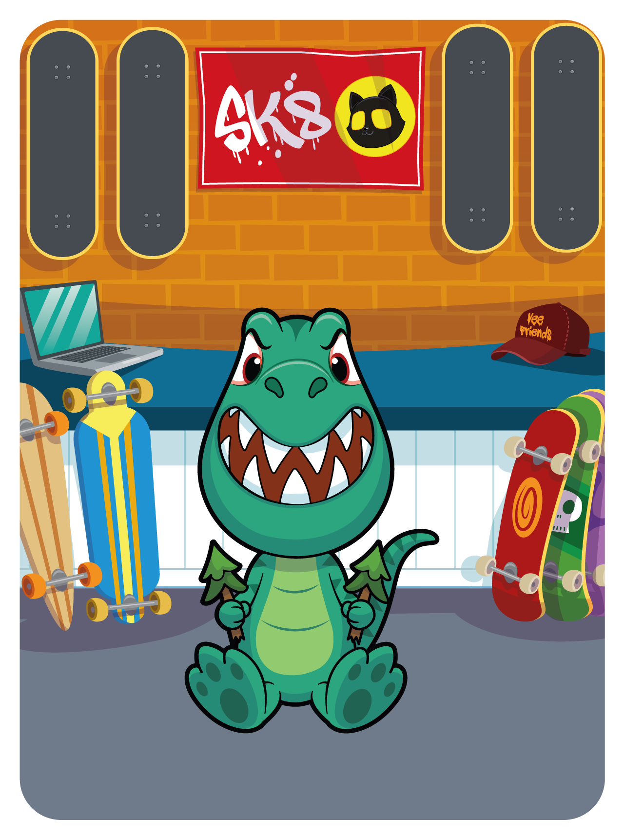 Gary Vaynerchuk - VeeFriends Series 2 - Truculent T-Rex #43843 - NFT # 43843