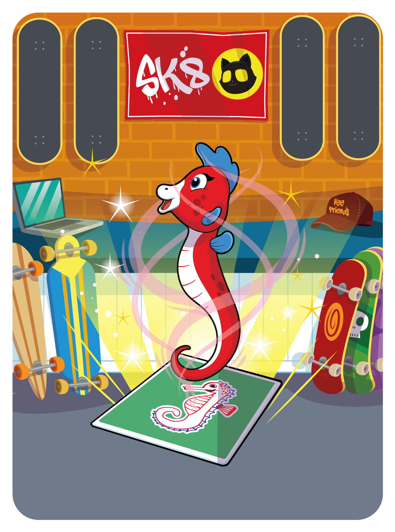 Gary Vaynerchuk - VeeFriends Series 2 - Spontaneous Seahorse #4558 - NFT # 4558