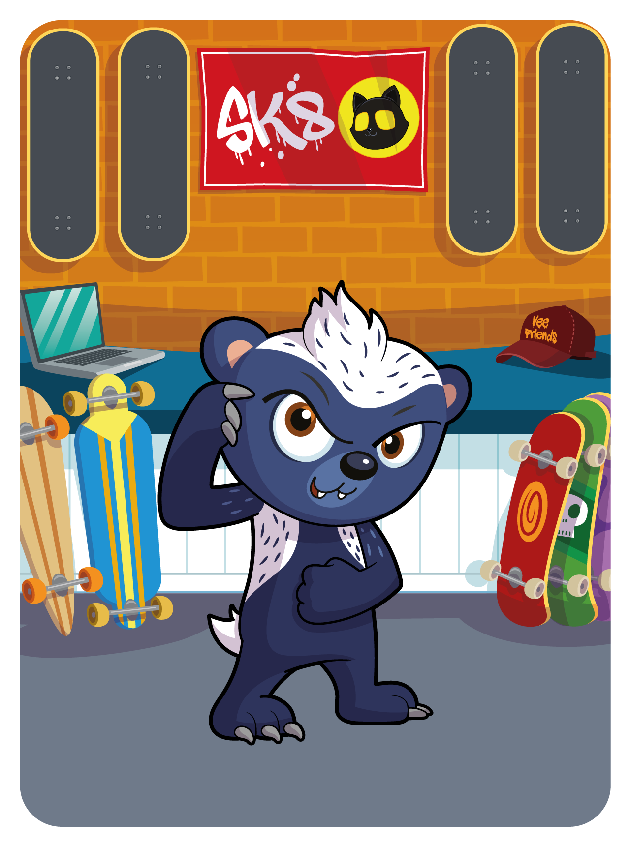 Gary Vaynerchuk - VeeFriends Series 2 - Headstrong Honey Badger #48300 - NFT # 48300